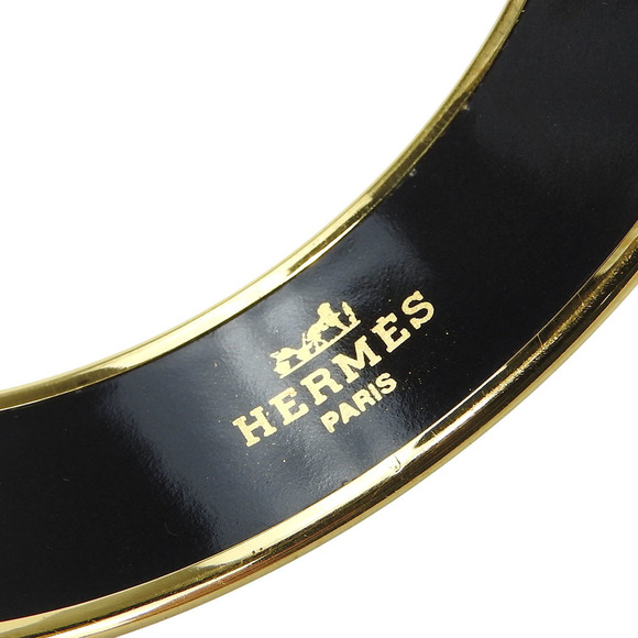 Hermes Hermes Emilel GM Cloisonne Bracelet Multicolor Metal Bangle - Picture 5 of 9